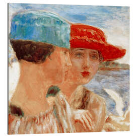 Magnettafel Junge Mädchen mit einer Möwe