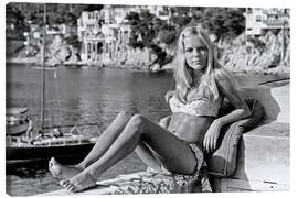 Leinwandbild France Gall während der Ferien an der Riviera