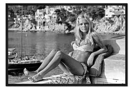 Gerahmter Kunstdruck France Gall während der Ferien an der Riviera