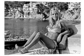 Foam board print France Gall during Holidays on The Riviera