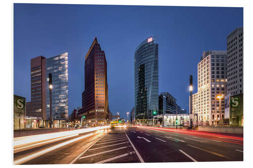 Foam board print Potsdamer Platz Berlin in the evening