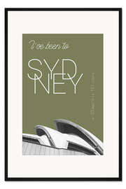 Gerahmter Kunstdruck Pop Art Sydney Oper - I've been to - Calliste-Grün