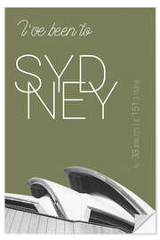Selvklæbende plakat Popart Sydney Opera I have been to Color: Calliste Green