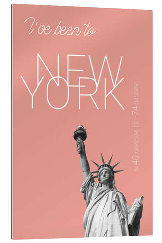 Gallery print Popart New York Statue of Liberty I have been to Color: blooming dahlia