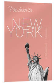 Gallery print Popart New York Statue of Liberty I have been to Color: blooming dahlia