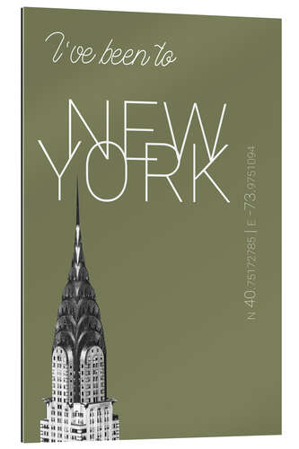 Galleriataulu Popart New York Chrysler Building I have been to Color: calliste green