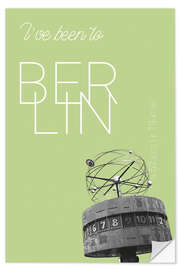 Selvklebende plakat Popart Berlin World Clock I have been to Color: Salad