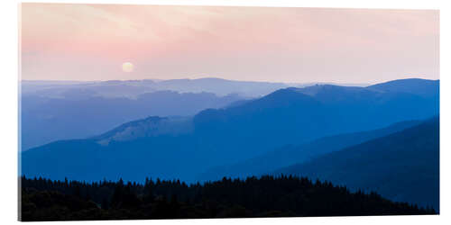 Acrylglasbild Sonnenaufgang am Schauinsland im Schwarzwald