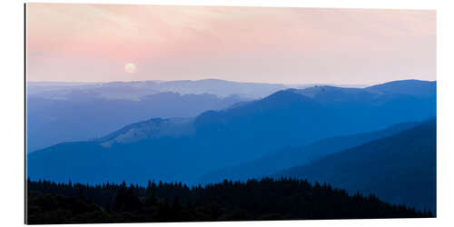 Tableau en plexi-alu Sunrise at Schauinsland in the Black Forest