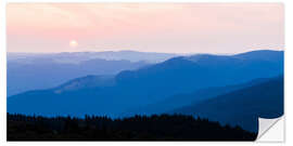 Selvklebende plakat Sunrise at Schauinsland in the Black Forest