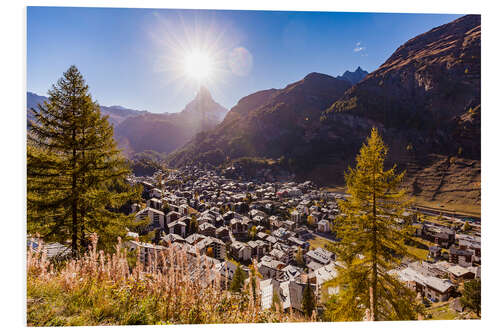 Foam board print Zermatt in the Valais