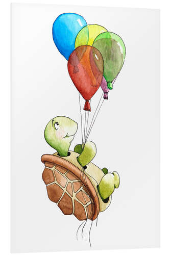 Tableau en PVC Tortue et ballons