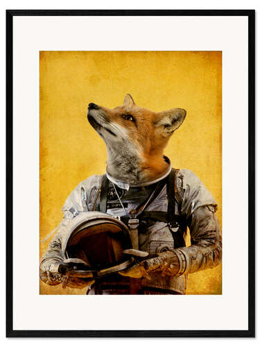 Gerahmter Kunstdruck Space fox