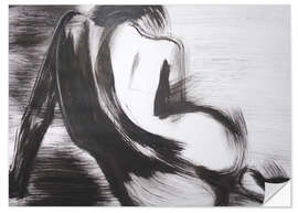 Naklejka na ścianę Curves VII - Female Nude - Carmen Tyrrell