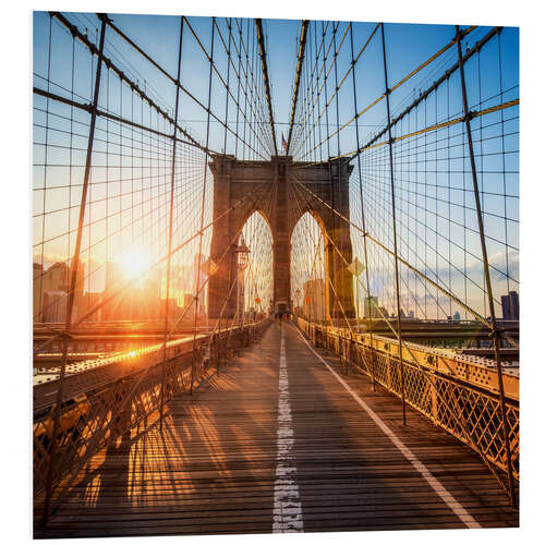 PVC print Brooklyn Bridge in New York City