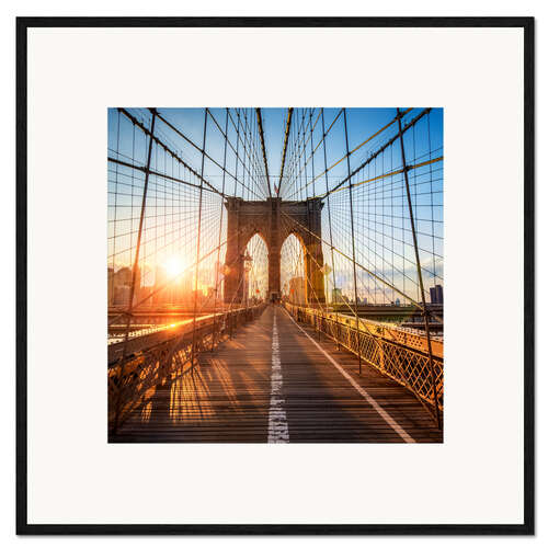 Kehystetty taidepainatus Brooklyn Bridge in New York City