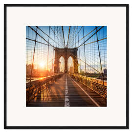Kehystetty taidepainatus Brooklyn Bridge in New York City