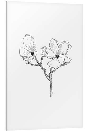 Tableau en aluminium Magnolia