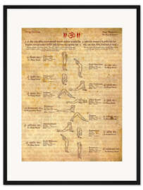 Gerahmter Kunstdruck Sonnengruß – Yoga