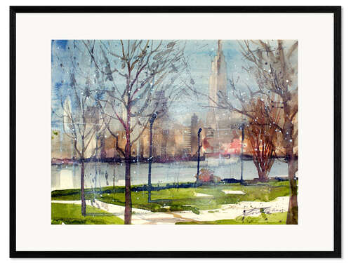 Gerahmter Kunstdruck New York, Brooklyn Promenade