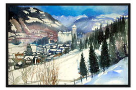 Gerahmter Kunstdruck Burg Kaprun