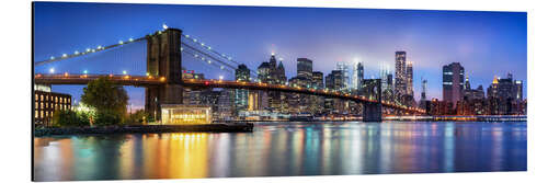 Tableau en aluminium Brooklyn Bridge panorama in New York City, USA