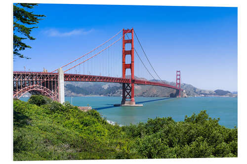 Foam board print Golden Gate Bridge in San Francisco, California, USA