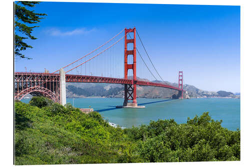 Tableau en plexi-alu Golden Gate Bridge in San Francisco, California, USA