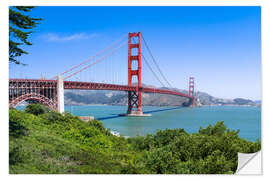 Selvklebende plakat Golden Gate Bridge in San Francisco, California, USA