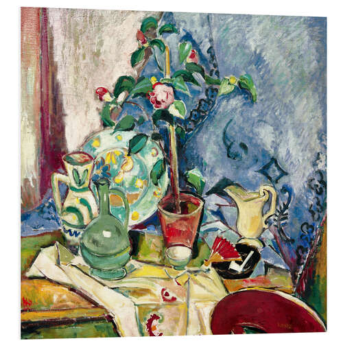 Foam board print Still life with camelia