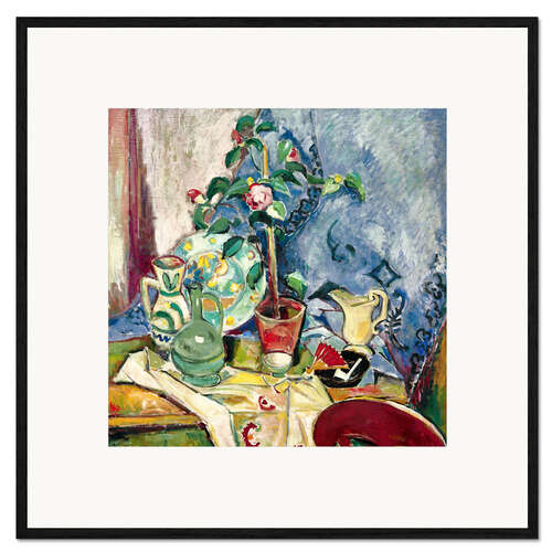 Kunsttryk i ramme Still life with camelia