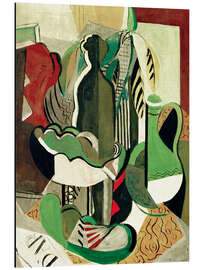 Magnettafel Stilleben in Grau, Komposition Gelbes Blatt