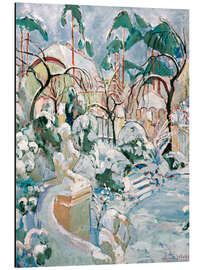 Magnettafel Garten im Schnee