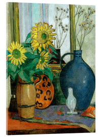 Acrylglasbild  Sonnenblumen mit Matisse-Schale - Oskar Moll