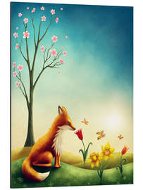 Magnettafel Fuchs im Frühling