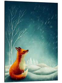 Magnettafel Fuchs im Winter