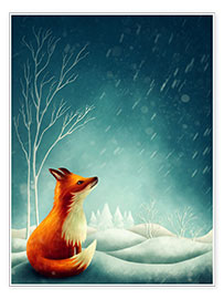 Poster Fox in winter
