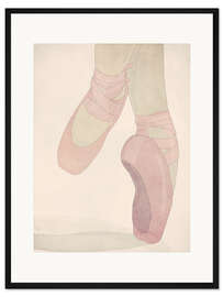 Gerahmter Kunstdruck Ballerina auf Zehenspitzen