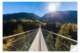 Selvklebende plakat Goms Bridge in Canton of Valais