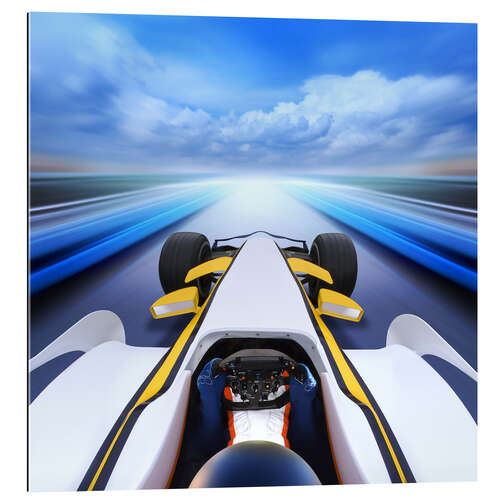 Gallery print F1 car at full speed