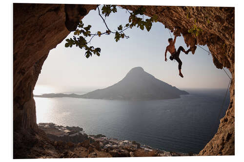 Tableau en PVC Grimpeur sur l'île de Kalymnos, Grèce