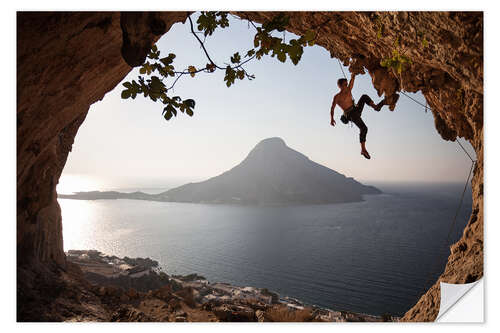 Autocolante decorativo Escalador na ilha de Kalymnos, Grécia