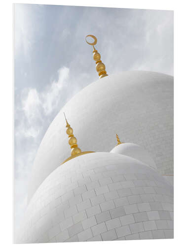 Tableau en PVC white cupolas of sheikh zayed mosque