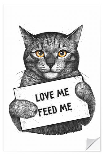 Wandsticker Love me, feed me