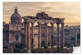 Selvklebende plakat The Roman Forum at sunrise