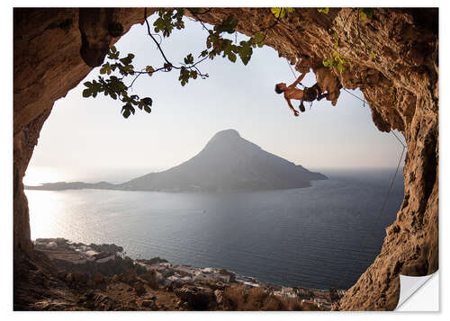 Sticker mural Grimpeur sur l'île de Kalymnos