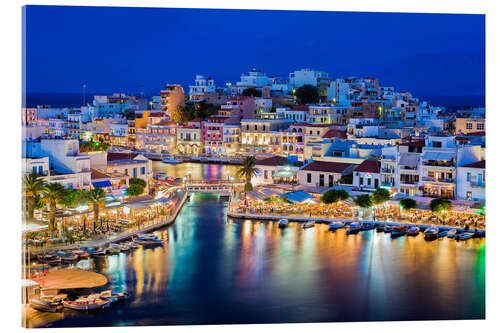 Acrylic print Agios Nikolaos on the island of Crete