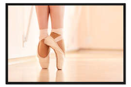 Gerahmter Kunstdruck Tanzende Ballettschuhe