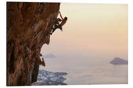 Aluminiumtavla Climber on Kalymnos - Greece