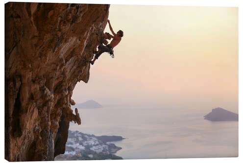 Obraz na płótnie Climber on Kalymnos - Greece